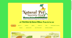 Desktop Screenshot of naturalpetspecialtyshop.com