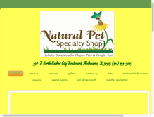 Tablet Screenshot of naturalpetspecialtyshop.com
